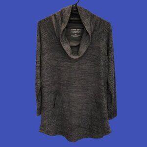 🖤  Torrid Super Soft Gray Cowl Neck Tunic Sweater – Size 00
